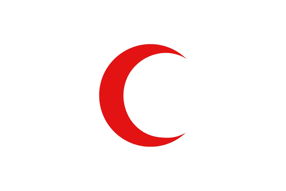 Lưỡi liềm đỏ, lần đầu tiên được sử dụng bởi Đế chế Ottoman vào năm 1876.