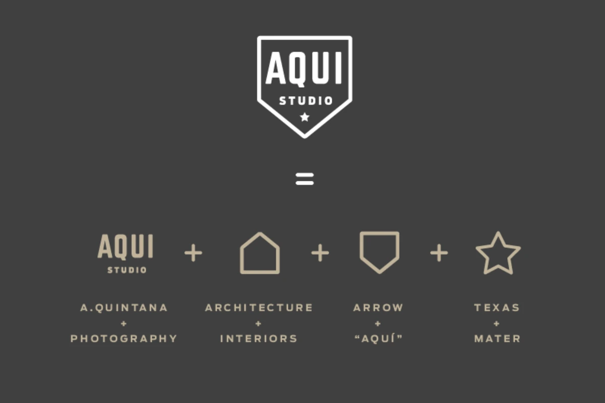 Logo Aqui Studio thiết kế bởi Daniela Madriz